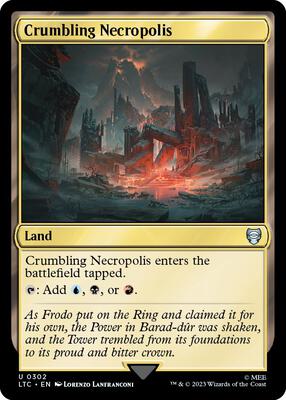 Crumbling Necropolis card from Commander: The Lord of the Rings: Tales of Middle-earth