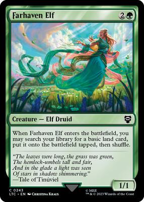 Farhaven Elf card from Commander: The Lord of the Rings: Tales of Middle-earth