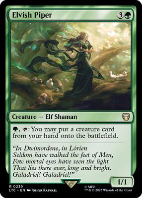 Elvish Piper card from Commander: The Lord of the Rings: Tales of Middle-earth