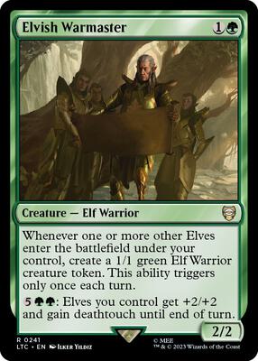 Elvish Warmaster card from Commander: The Lord of the Rings: Tales of Middle-earth
