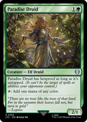 Paradise Druid card from Commander: The Lord of the Rings: Tales of Middle-earth