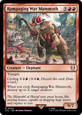 Rampaging War Mammoth card from Commander: The Lord of the Rings: Tales of Middle-earth