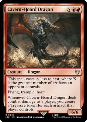 Cavern-Hoard Dragon card from Commander: The Lord of the Rings: Tales of Middle-earth
