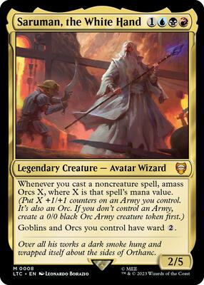 Saruman, the White Hand card from Commander: The Lord of the Rings: Tales of Middle-earth