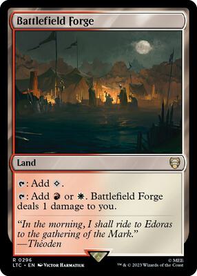 Battlefield Forge card from Commander: The Lord of the Rings: Tales of Middle-earth
