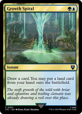 Growth Spiral card from Commander: The Lord of the Rings: Tales of Middle-earth
