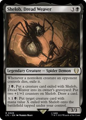 Shelob, Dread Weaver card from Commander: The Lord of the Rings: Tales of Middle-earth