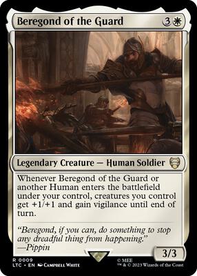 Beregond of the Guard card from Commander: The Lord of the Rings: Tales of Middle-earth