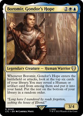 Boromir, Gondor's Hope card from Commander: The Lord of the Rings: Tales of Middle-earth