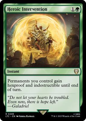 Heroic Intervention card from Commander: The Lord of the Rings: Tales of Middle-earth