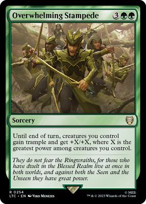 Overwhelming Stampede card from Commander: The Lord of the Rings: Tales of Middle-earth