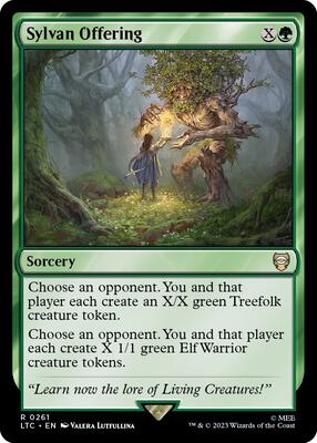 Sylvan Offering card from Commander: The Lord of the Rings: Tales of Middle-earth