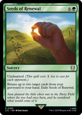 Seeds of Renewal card from Commander: The Lord of the Rings: Tales of Middle-earth
