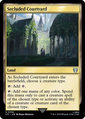 Secluded Courtyard card from Commander: The Lord of the Rings: Tales of Middle-earth