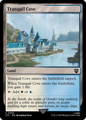 Tranquil Cove card from Commander: The Lord of the Rings: Tales of Middle-earth