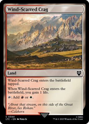 Wind-Scarred Crag card from Commander: The Lord of the Rings: Tales of Middle-earth