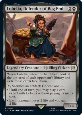 Lobelia, Defender of Bag End card from Commander: The Lord of the Rings: Tales of Middle-earth