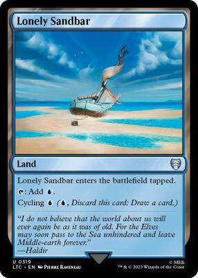 Lonely Sandbar card from Commander: The Lord of the Rings: Tales of Middle-earth