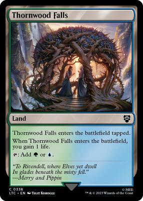 Thornwood Falls card from Commander: The Lord of the Rings: Tales of Middle-earth