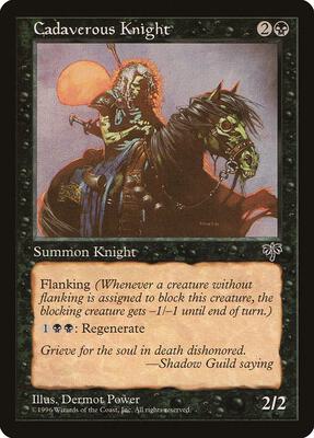 Cadaverous Knight card from Mirage