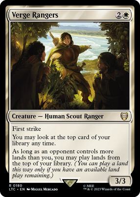 Verge Rangers card from Commander: The Lord of the Rings: Tales of Middle-earth