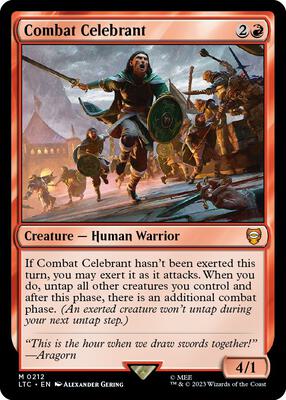 Combat Celebrant card from Commander: The Lord of the Rings: Tales of Middle-earth
