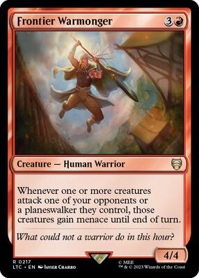 Frontier Warmonger card from Commander: The Lord of the Rings: Tales of Middle-earth