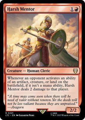 Harsh Mentor card from Commander: The Lord of the Rings: Tales of Middle-earth
