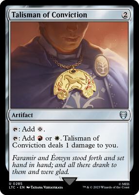 Talisman of Conviction card from Commander: The Lord of the Rings: Tales of Middle-earth