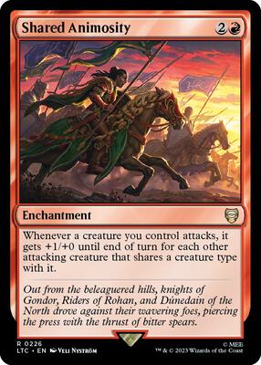 Shared Animosity card from Commander: The Lord of the Rings: Tales of Middle-earth