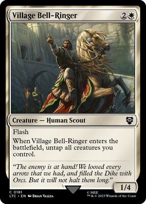 Village Bell-Ringer card from Commander: The Lord of the Rings: Tales of Middle-earth