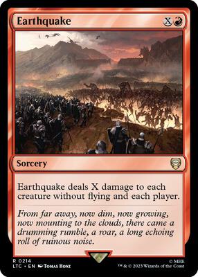 Earthquake card from Commander: The Lord of the Rings: Tales of Middle-earth