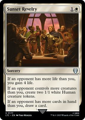 Sunset Revelry card from Commander: The Lord of the Rings: Tales of Middle-earth