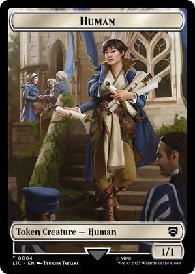 Human // Treasure Double-Sided Token card from Commander: The Lord of the Rings: Tales of Middle-earth