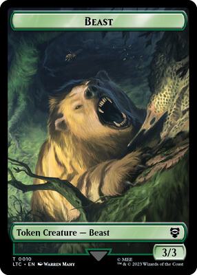 Beast // Treefolk Double-Sided Token card from Commander: The Lord of the Rings: Tales of Middle-earth