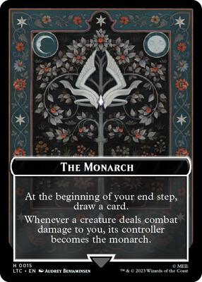The Monarch // Treasure Double-Sided Token card from Commander: The Lord of the Rings: Tales of Middle-earth