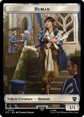 Human // Human Knight Double-Sided Token card from Commander: The Lord of the Rings: Tales of Middle-earth