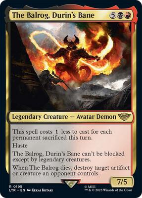 The Balrog, Durin's Bane card from Universes Beyond: The Lord of the Rings: Tales of Middle-earth