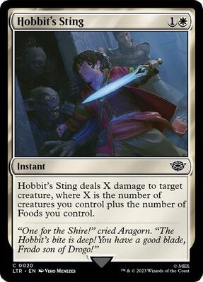 Hobbit's Sting card from Universes Beyond: The Lord of the Rings: Tales of Middle-earth