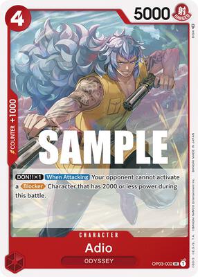 Adio card from Pillars of Strength