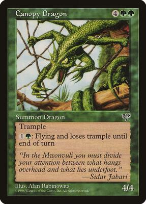 Canopy Dragon card from Mirage