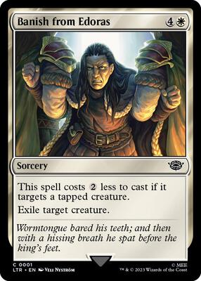Banish from Edoras card from Universes Beyond: The Lord of the Rings: Tales of Middle-earth