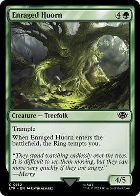 Enraged Huorn card from Universes Beyond: The Lord of the Rings: Tales of Middle-earth