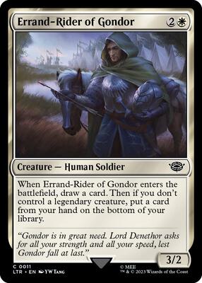 Errand-Rider of Gondor card from Universes Beyond: The Lord of the Rings: Tales of Middle-earth