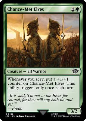 Chance-Met Elves card from Universes Beyond: The Lord of the Rings: Tales of Middle-earth