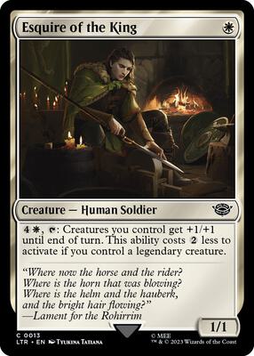 Esquire of the King card from Universes Beyond: The Lord of the Rings: Tales of Middle-earth