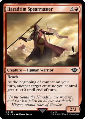 Haradrim Spearmaster card from Universes Beyond: The Lord of the Rings: Tales of Middle-earth
