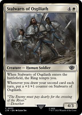 Stalwarts of Osgiliath card from Universes Beyond: The Lord of the Rings: Tales of Middle-earth