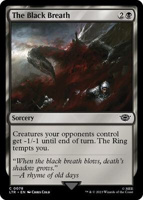 The Black Breath card from Universes Beyond: The Lord of the Rings: Tales of Middle-earth