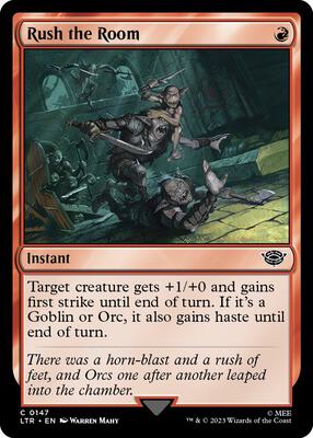 Rush the Room card from Universes Beyond: The Lord of the Rings: Tales of Middle-earth